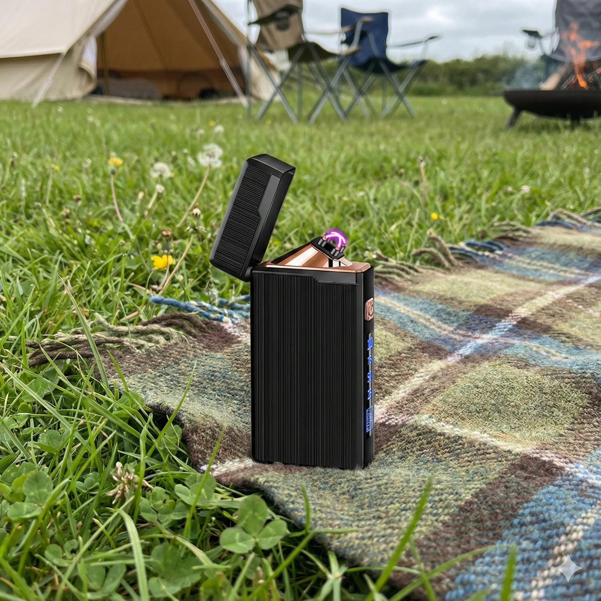 A rechargeable USB plasma lighter.